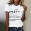 Women's T Shirts Mother Letter Printed Shirt Women Hiking Tops Womens Summer Cotton Long Sleeve Comfy