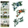 Decorative Flowers Wedding Arch Flower Floral Swag Garden Wreath Chair Back Artificial For Bench