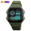 Wristwatches SKMEI Wholesale 7pcs/ Lot Men's Sports Watch Square Dual Time LED Digital Watches Male Clocks Relojes Deportivos 7pcs/lot