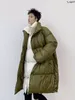 Winter Männer Übergroße Lose Fit LG Parkas Einreiher Gefälschte Zwei Stück Verdicken Warme Mantel High Street Fi Outwear Mantel S2WC #