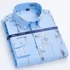 herr Dr Shirts Spring Autumn Senaste heta försäljning n-ir anti-wrinkle busin casual tryck tunt pläd smal passform kemis homme e1o7#