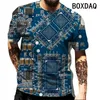 T-shirts pour hommes 3D Diagramme électronique imprimé hommes T-shirt mode personnalisé style punk rue cool tops surdimensionné 6xl manches courtes décontracté