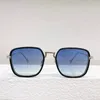 Solglasögon lyxig modeacetatram kärna Marich Retro Square Design Gradient Style UV400 TAC Lens Women Man 3a Top Quality