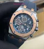 Makine AP bilek saat Royal Oak Offshore Serisi 26471SR Oda Altın Mavi Plaka Baoqilai Sınırlı Sardai Erkek Zamanlı Moda Eğlence İş Sporları