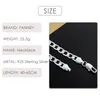 Pendants 925 Sterling Silver 8/16/18/20/22/24Inches 8MM Full Side Chain Man Woman Bracelet Necklace Fashion Wedding Jewelry Gift Christma