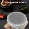 Tazones de piedra base base de cocina coreana cerámica bibimbap sopa de madera ramen fideos carne