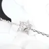 S925 prata charme pulseira com forma de estrela e diamante brilhante para presente de jóias de casamento feminino tem caixa selo PS3070A271A