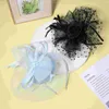 Bandanas 2 Stück Fascinator Clip Mesh Schleier Fascinator Schwarzes Stirnband für Party Hochzeit Frauen Hut Haarnadel Weibliche Dame Cocktail Tee