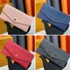 Flowers designer wallets luxury Women leather buckle purse High Quality Classic Embossed Letters coin Purse Original Box checked card holder long wallet