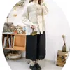 Calças femininas 66-112cm cintura primavera outono feminino all-match doce mori kei xadrez solta confortável elástico algodão linho calças/calças