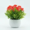 Fleurs décoratives 2 pièces, fausse plante artificielle, ornement en pot, Imitation bonsaï, ornements en mousse, plastique d'extérieur