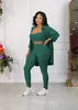 3 -stycken Set Women Outfit Three Piece Set för Women Pants Set Winter Outfits For Woman Birthday Outfits Woman Pants Z5T3#