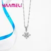 Necklace Earrings Set Romantic Bridal Wedding 925 Sterling Silver Pretty Flowers With High Quality Cubic Zircon Women Accessories