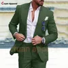 2024 Newest Men Suit Sets Tailor-made Linen Blazer Pants 2 Pieces For Beach Holiday Fi Party Male Slim Fit Classic Costumes d4NV#