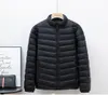 NYHET MÄNNER Down Jacket Soft Lightweight Autumn Winter Coat Man Casual Warm LG Sleeve Zipper Jackets N8H6#