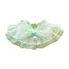 Vêtements de chien Fournitures pour animaux de compagnie Vert Coton Dentelle Bow Bavoirs Colliers Pographie Props Bijoux Foulard Pour Petit Moyen Collier Mignon XS-XL