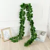 Flores decorativas 5pcs 2m Ivy verde folhas falsas plantas guirlanda jardim de vidra