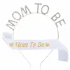 Décoration de fête maman pour être couronne lettre satin celle de bandoulière maman cadeau faveurs conceptions baby shower artisanat