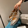 Ubieranie buty patent skórzane kobiety Mary Janes solidny kolor wygodny pasek klamra zapatos para mujer okrągły kopyta obcasy