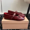 Scarpe casual Primavera Autunno Moda donna Mary Jane Ballerine in vera pelle Mocassini con fibbia con fiocco