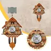 Table Corloges Mur Clock Home décor Bird House Pastoral Countryside Resin Ornements Sculpture A esthétique Salle suspendue Reloj de Pared