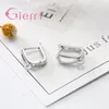 Hoop Earrings DIY Jewelry Findings 925 Sterling Silver Mark Fashion Design Hollow High Quality Women Accessories