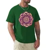 Regatas masculinas Roxo e Dourado Flor Mandala Camiseta Hippie Roupas Anime Secagem Rápida