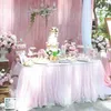 Saia de mesa de tule para decoração de casamento, aniversário, chá de bebê, decoração de festa, branco, rosa, roxo, toalha de mesa, tecido para casa 2010297f