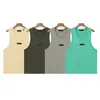 여름 남성 여성 순수 민소매 T 셔츠 디자이너 통기성 면화 거리 고품질 거리 캐주얼 티 웨이스트 코트 탱크 탑