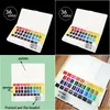 Painting Supplies Wholesale 36 Color Solid Watercolor Pigment Paint With Brush Pen Portable Art Drop Delivery Home Garden Arts, Crafts Otmei