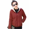 Autumn 2019 Nowe parkas Podstawowe kurtki kobiety kobiety zima plus Veet Hooded Coats Cott Winter Jacket Womens Fat P5FM#