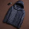 Chaqueta de plumón de pato ultraligera para hombre, ropa de calle coreana, abrigos de plumas, cuello alto, ropa cálida para hombre, marca Fi de invierno y4iG #