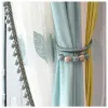 Tillbehör 2st Magnetic Curtain Clip Curtain Holder Tieback Clip Pearl Tie Backs Curtain Accessories Home Dekorera