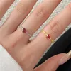 Bague de luxe en diamant coeur rouge pour femme, or 18 carats, bijoux en argent sterling 925, bagues d'amour de styliste pour femmes, tenue quotidienne en zircone 5A, boîte-cadeau pour ami, ouverture réglable