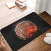 Dywany spersonalizowane płonące portier do koszykówki Mat antypoślizgowy sportowy miłośnik kąpieli dywan kuchenny dywan 40 cm