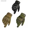 Taktiska handskar full fingerläder pekskärm paintball skjutning airsoft strid pu handske män kvinnor yq240328