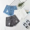 Kvinnors jeans S-5XL Summer Streetwear Denim Shorts Women Wide Leg Tassel Ripped Cow Boys Hot Pants Casual Kvinnlig plus storlek Byxor N0090 24328