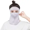 Foulards cou rabat protection UV visage crème solaire voile masque d'été soie femme décolleté hommes pêche