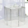 Gift Wrap Birthday Cake Packaging Boxes Baking Wrapping Clear Transparent Without Ribbons