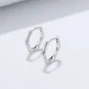 Boucles d'oreilles créoles Fulsun vente en gros minimaliste noeuds de bambou plante plaine bijoux S 925 argent sterling plaqué or 14 carats Huggie pour les femmes