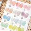 12 Colors Ice Transparent Jelly Gel Polish Pink Blue Translucent Nail Colors Soak Off UV Gel Polish Nail Kit Set Salon Home Us 240321