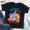 T-shirts Plim anniversaire garçons chemise fête pour enfants chemise personnalisée âge fête enfants été personnalisé nom préscolaire bébé chemise24328