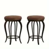 2pcs Chairs, Retro Gingham Barstools with Metal Frame, Casual Bar Stool, 17.0*25.5inch, for Kitchen, Living Room Leisure Area, Organizers and Storage, Home