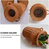 Vase Imitation Rattan Vase Flower Basket Wicker Holder Woven Creative Plastic Container装飾