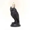 Sculpturen Retro Gotische Zwarte Vleermuis Kaarshouder Halloween Standbeeld Zwarte Kraai Uil Kaarshouder Home Decor Hars Sculptuur Ambachtelijke Ornament