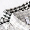 Ny design LG-Sleeve Casual Trend Plaid Cott Brand Shirts For Men bekväma toppar Kläder Camisa Masculina Drop Ship F2Q4#