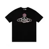 Duyou Mens Spray Orb T-shirt West Wood Marka Ubrania Mężczyźni Kobiety Summer T Shirt z literami Bawełniane koszulki Wysokiej jakości topy 78176zlf1