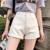 Shorts Femmes Denim Shorts Femmes Taille Haute Noir Eté Blanc Lâche A-Line Ropa Mujer S6bU #