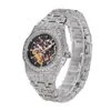 Watch en diamant complet Regarder haut de gamme Full Square Diamond Luminal Hollow Mécanique montre une montre célèbre Simulation identique