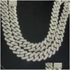 Pendant Necklaces Stock Iced Out Vvs Moissanite Cuban Bracelet 925 Sier Bling Diamond Link Chain Hip Hop Men Jewelry Necklace Drop Del Dhoq9